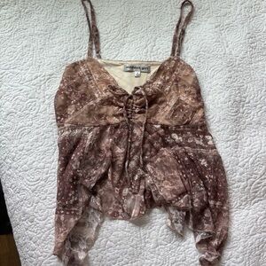 Steve Madden Brown Lace Camisole